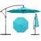 10ft Cantilever Patio Hanging Umbrella with Base, Crank Handle and Air Vent